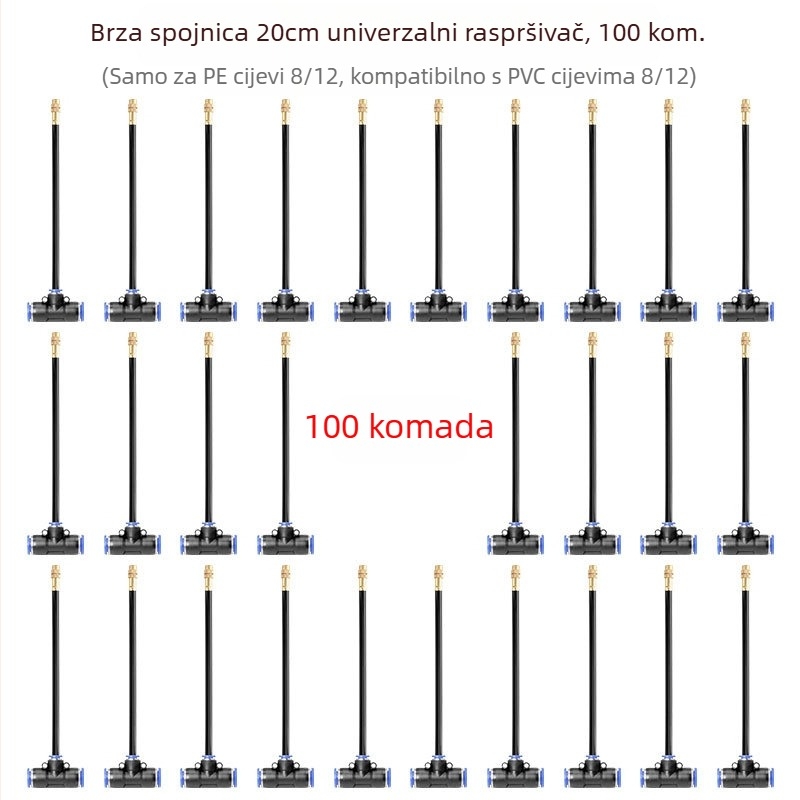 Mikro-raspršiva serija za navodnjavanje s podesivim kutem, 360° univerzalna mlaznica, brza instalacija plug-in, automatski raspršivač za kućnu baštu