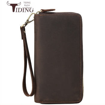 Duga kožna novčanik s dvostrukim zatvaračem, model 4009, podstava: najlon, brend: Tiding