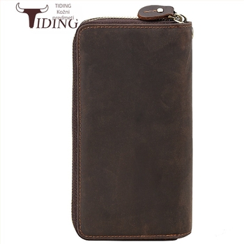 Duga kožna novčanik s dvostrukim zatvaračem, model 4009, podstava: najlon, brend: Tiding