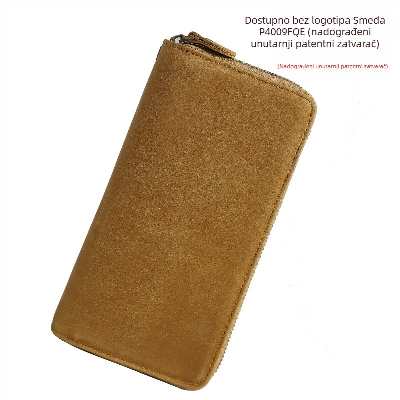 Duga kožna novčanik s dvostrukim zatvaračem, model 4009, podstava: najlon, brend: Tiding