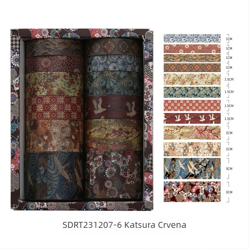 Kyoto Yanyun Planner washi traka i papirnat set naljepnica, prilagodljivo, podloga: washi papir, debljina 0.02, opća uporaba