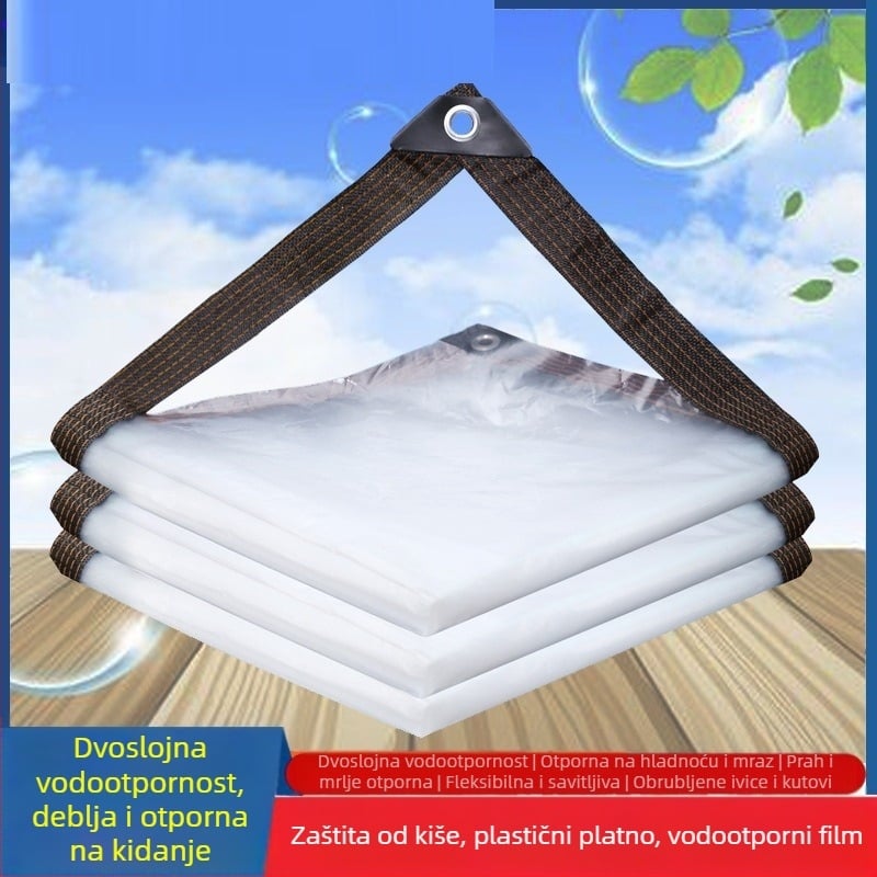 Prozirni ojačani PVC kišni pokrov za kućno cvijeće, izolacija, sjenčenje i zaštita od prašine za balkon