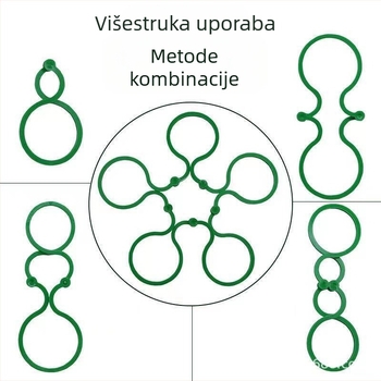 Plastične kopče s osmerokutnim zatvaračem za pričvršćivanje stabljika biljaka, rajčica i cvijeća