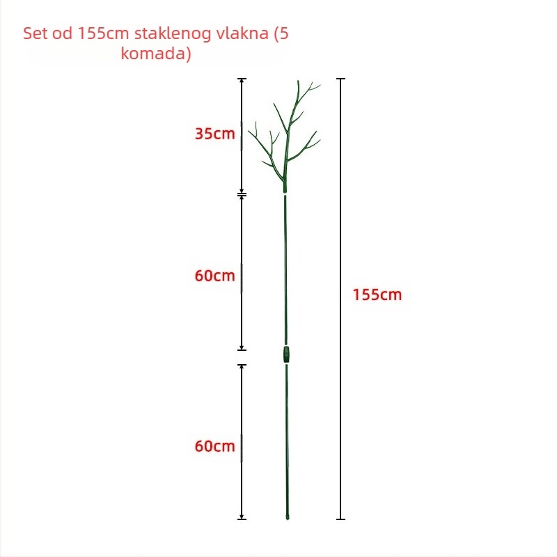 Stup za podršku biljaka – plastični štap, za balkon i kućnu vrtlarstvo, podrška protiv padanja biljaka
