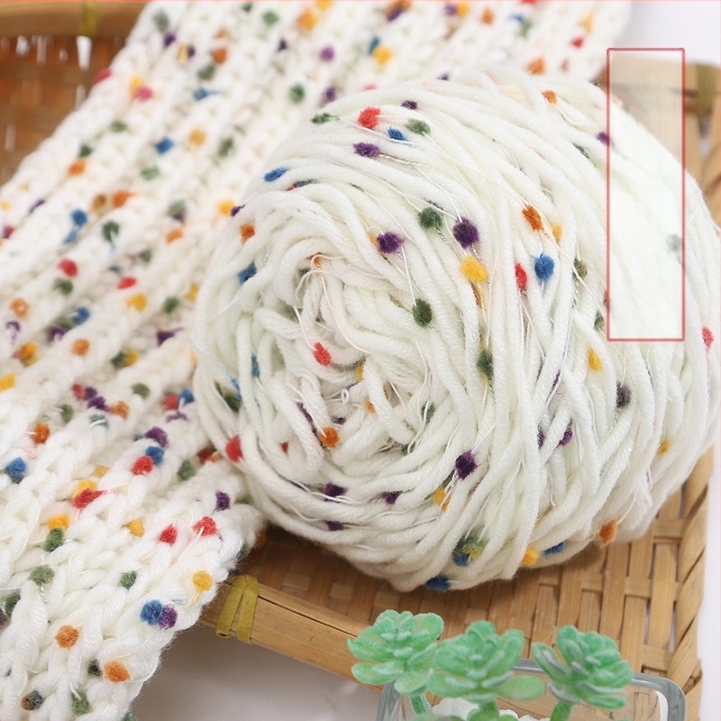 Ručni pleteni šal Rainbow Candy Bean Line, vlakna jet-spun u grupi, nadimak Doudou line