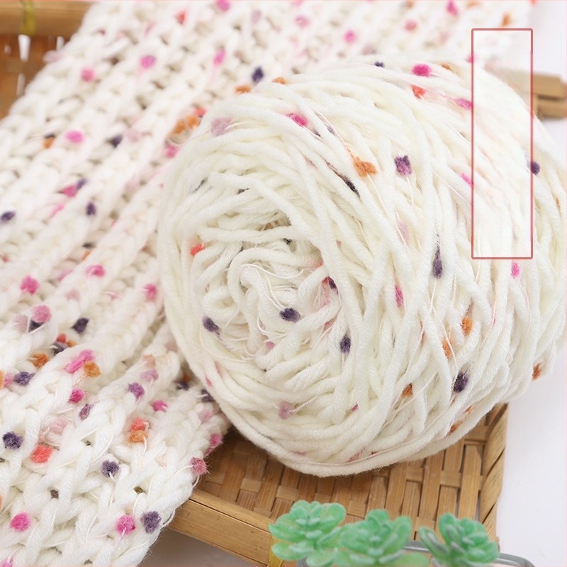 Ručni pleteni šal Rainbow Candy Bean Line, vlakna jet-spun u grupi, nadimak Doudou line