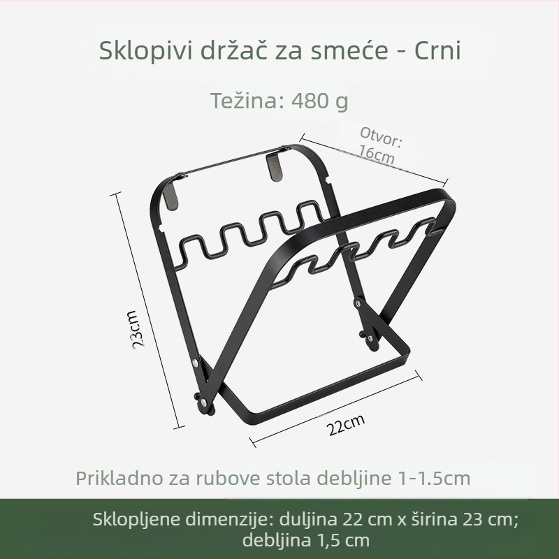 Sklopivi vanjski držač vrećica za otpad, stolni organizator za kampiranje i kuhinju