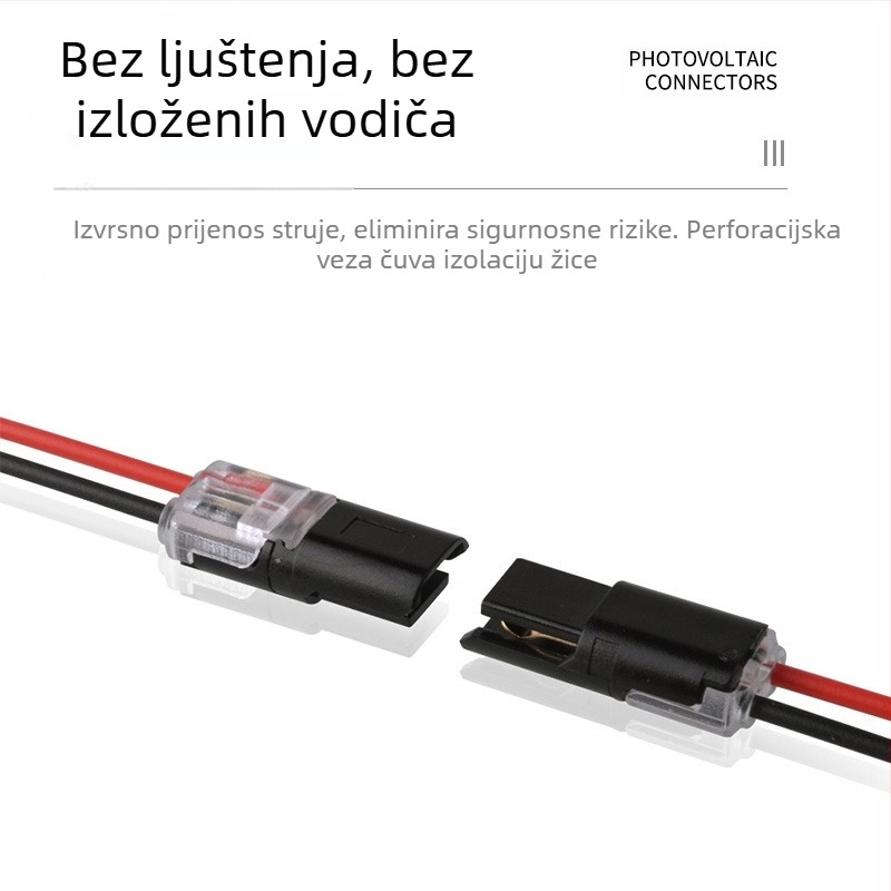 Beef time LED D2 brzi konektor – 1-pin terminal za kabel-kabel, izravno plug-in spajanje, izolacijski materijal: visoka čistoća fosfornog bakra, opseg vodiča 0,35–0,75 mm, za LED rasvjetu