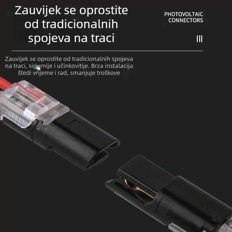Beef time LED D2 brzi konektor – 1-pin terminal za kabel-kabel, izravno plug-in spajanje, izolacijski materijal: visoka čistoća fosfornog bakra, opseg vodiča 0,35–0,75 mm, za LED rasvjetu
