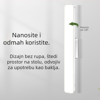 LED stolna lampica s magnetskim držačem, zaštita očiju, dodirni prekidač, podešavanje jačine, ugrađena litijska baterija