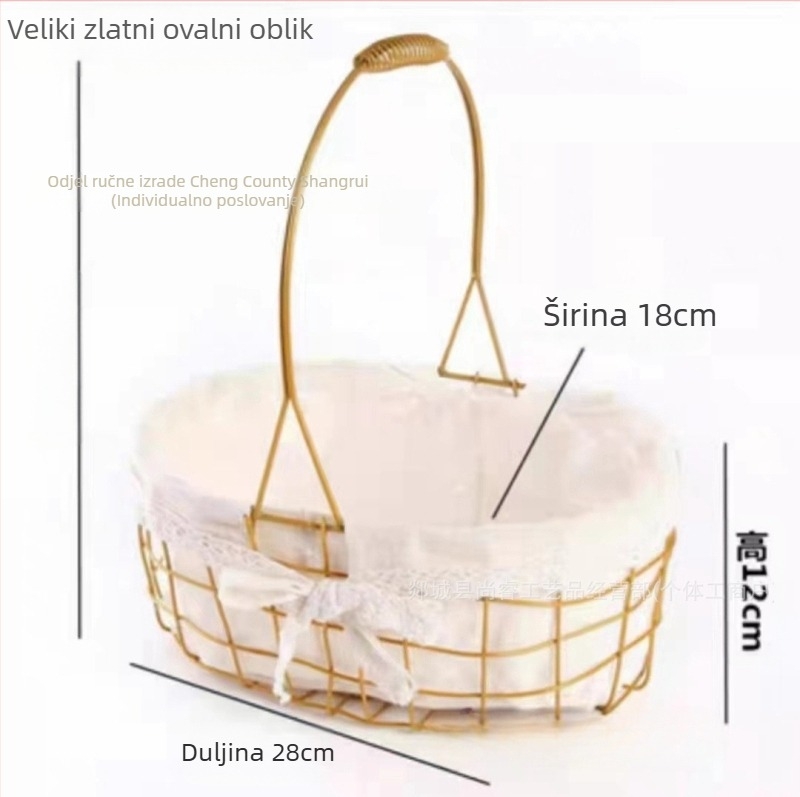 Željezni stalak za cvijeće, srcolik okrugli aranžman, metalna konstrukcija, univerzalna upotreba, kartonska ambalaža
