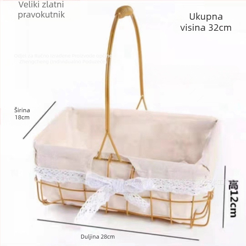 Željezni stalak za cvijeće, srcolik okrugli aranžman, metalna konstrukcija, univerzalna upotreba, kartonska ambalaža