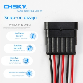 Automobilski vodootporni konektor, serija 1.5, HID utikač i utičnica, AMP muški i ženski