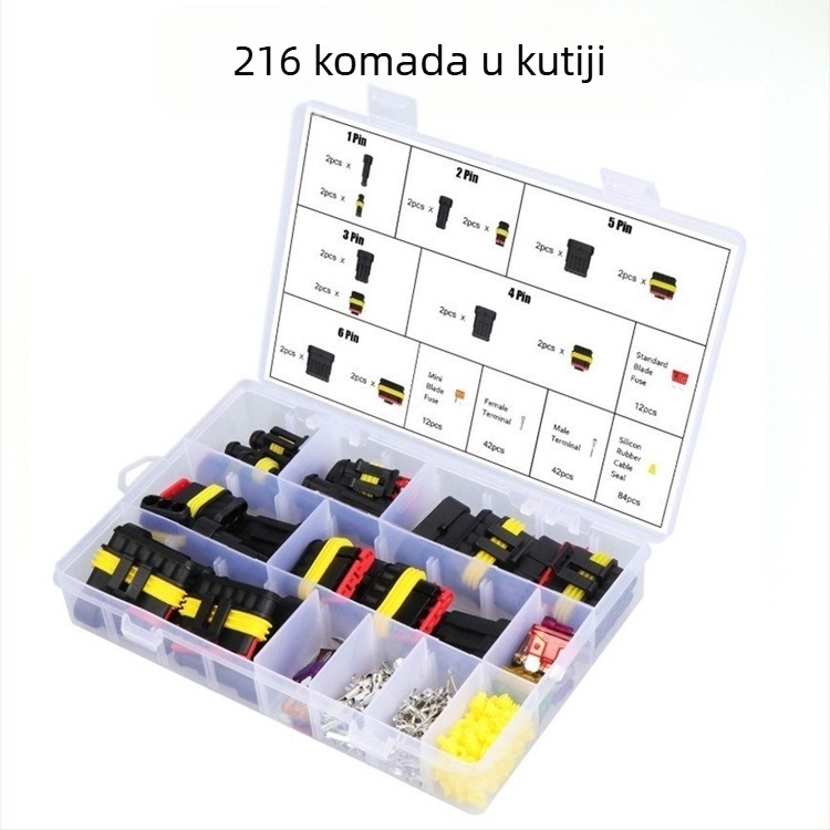 Automobilski vodootporni konektor, serija 1.5, HID utikač i utičnica, AMP muški i ženski