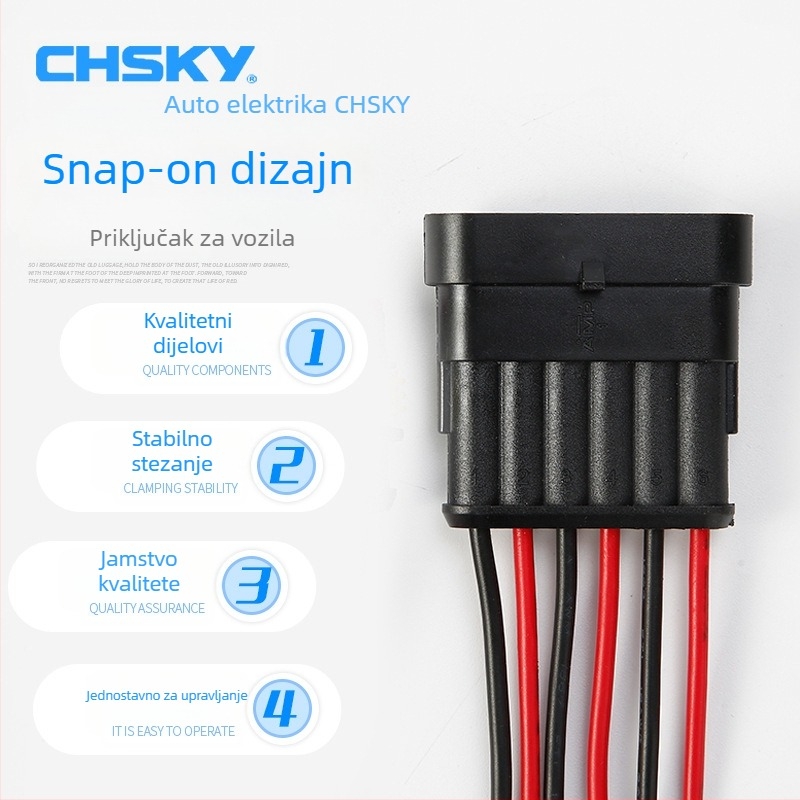 Automobilski vodootporni konektor, serija 1.5, HID utikač i utičnica, AMP muški i ženski