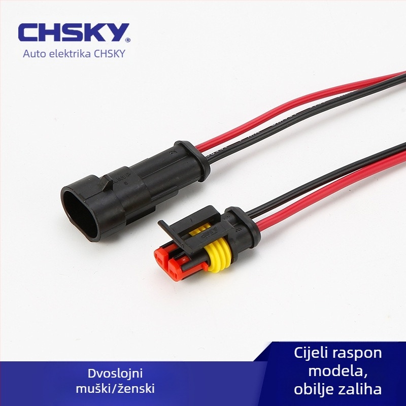 Automobilski vodootporni konektor, serija 1.5, HID utikač i utičnica, AMP muški i ženski