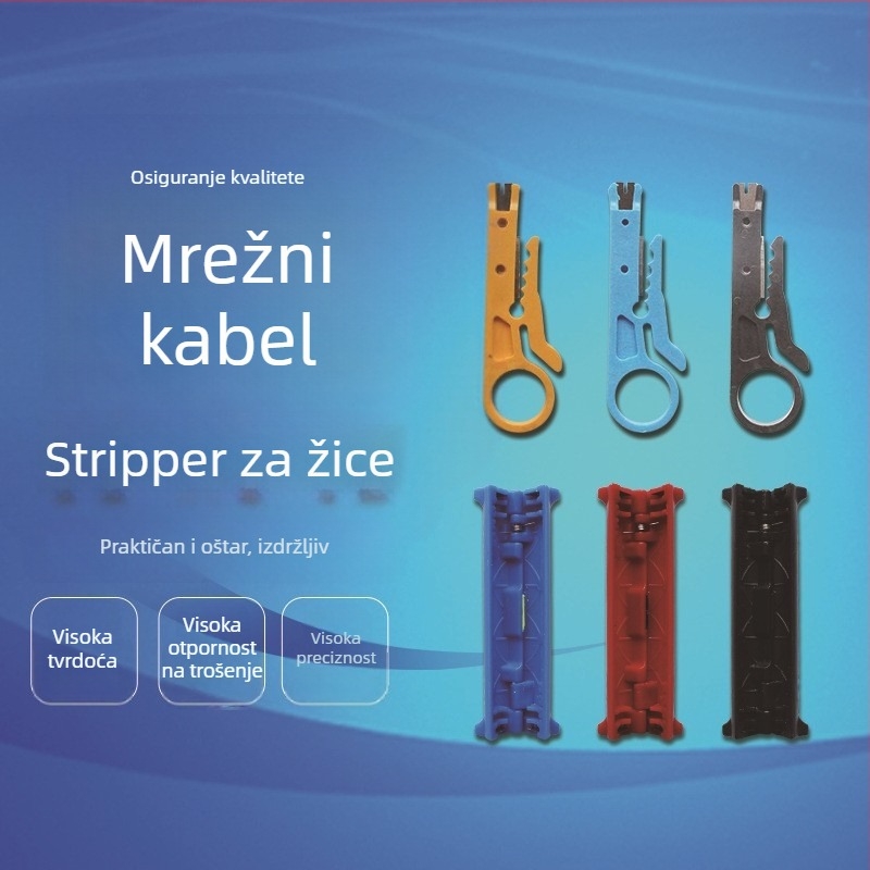 Višenamjenski alat za uklanjanje izolacije i rezanje žica – za koaksijalne, mrežne, video i telefonske kablove