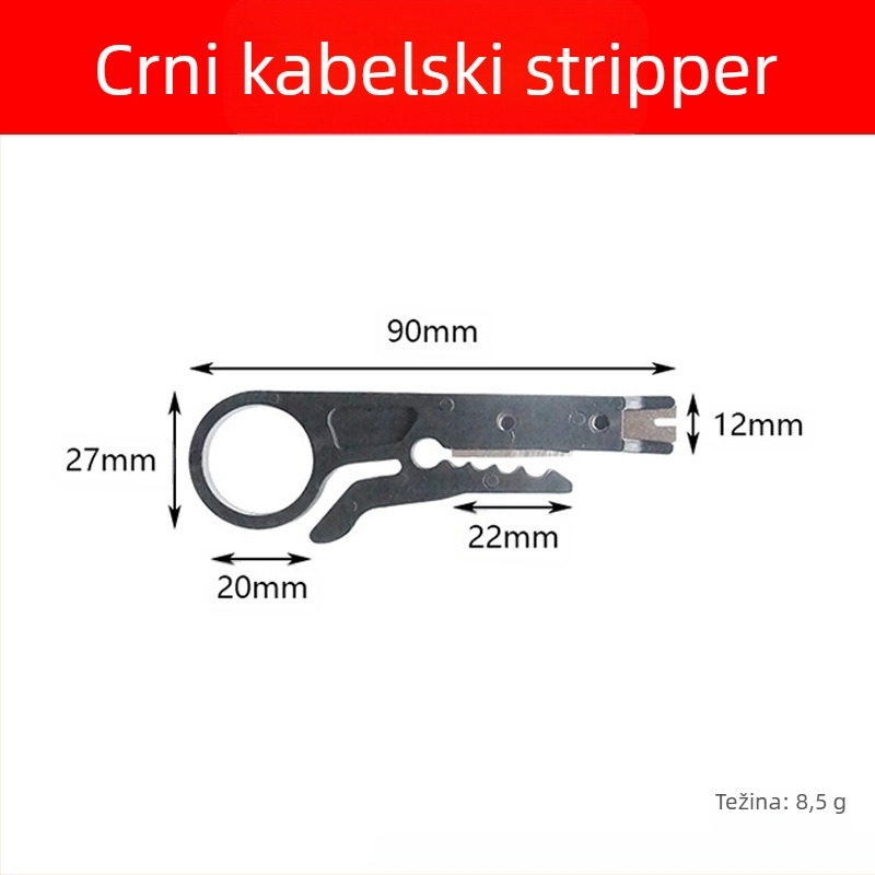 Višenamjenski alat za uklanjanje izolacije i rezanje žica – za koaksijalne, mrežne, video i telefonske kablove