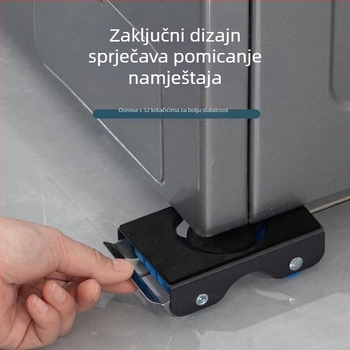 Pokretna namještaj kolica od nehrđajućeg čelika za dnevni boravak, kuhinju i kupaonu — visoka nosivost, bez montaže