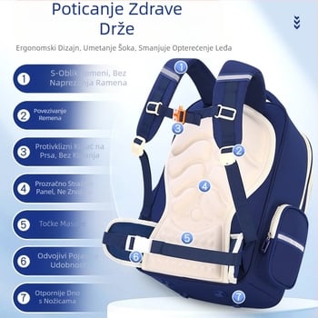 PIKBEAR Školska torba za učenike 1.–6. razreda s zaštitom leđa – prozračan Oxford plat, vodootporan, ultra lagan, proširiva (Uzorak: Životinje; Podstava: Nylon)