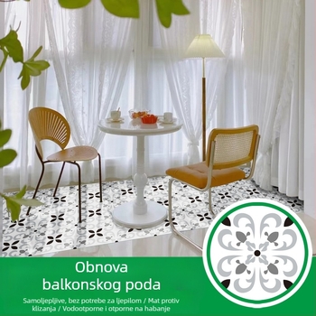 Samoljepljive podne naljepnice s baroknim uzorkom, debljine 0,8 mm, protuklizne, za dnevni boravak, spavaću sobu, hodnik i sportske objekte
