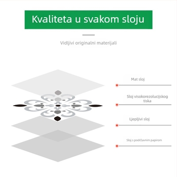 Samoljepljive podne naljepnice s baroknim uzorkom, debljine 0,8 mm, protuklizne, za dnevni boravak, spavaću sobu, hodnik i sportske objekte