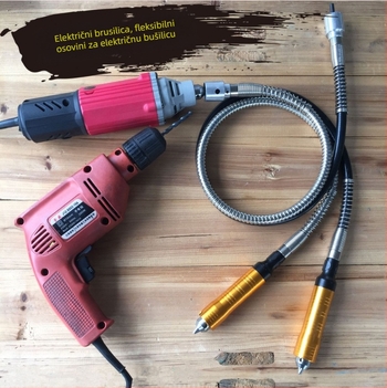 Električna bušilica s fleksibilnim osovinama, visoka preciznost graviranja 0-4 mm / 0-6.5 mm, čišćenje spojeva keramičkih pločica
