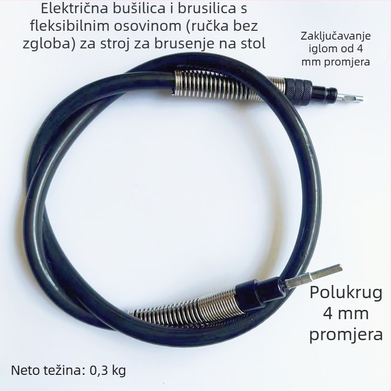 Električna bušilica s fleksibilnim osovinama, visoka preciznost graviranja 0-4 mm / 0-6.5 mm, čišćenje spojeva keramičkih pločica