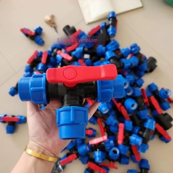 Poljoprivredni brzospojeni trostrani ventil za PE cijevi, plastični cijevni priključci i dodaci