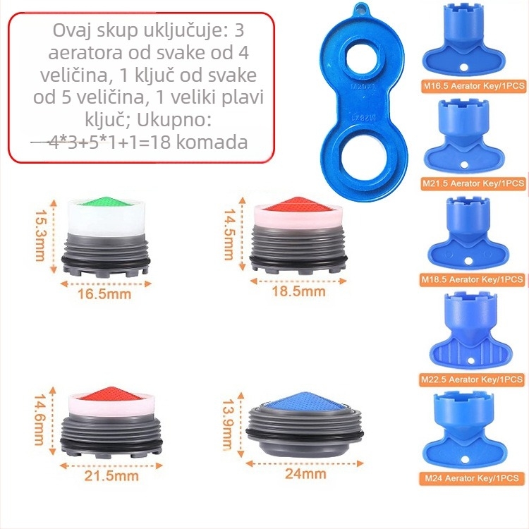 Set aeratora i odvijača za skrivenu slavinu | ABS materijal | Moderan minimalistički dizajn