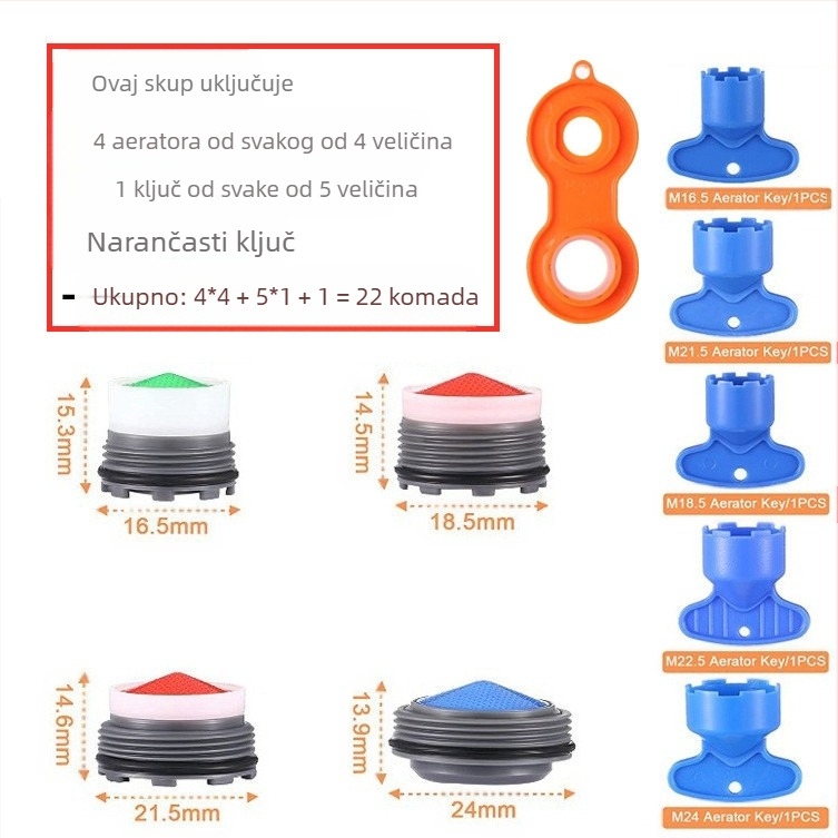 Set aeratora i odvijača za skrivenu slavinu | ABS materijal | Moderan minimalistički dizajn