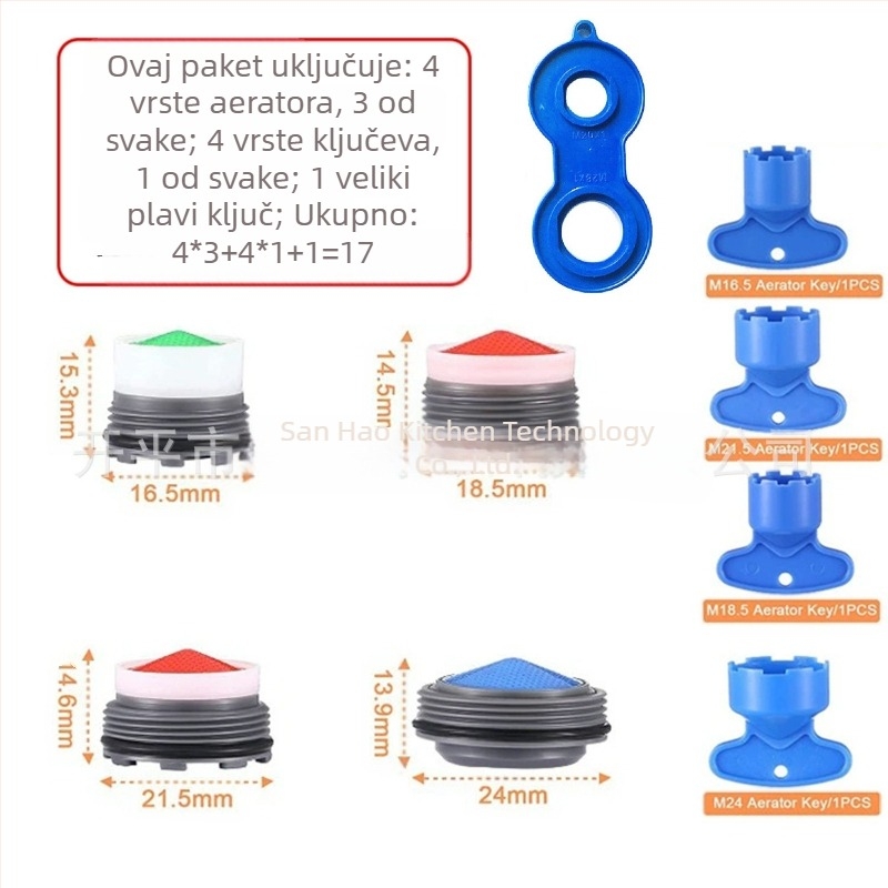Set aeratora i odvijača za skrivenu slavinu | ABS materijal | Moderan minimalistički dizajn