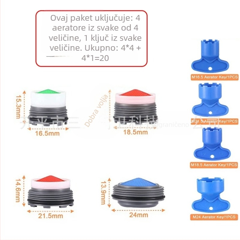Set aeratora i odvijača za skrivenu slavinu | ABS materijal | Moderan minimalistički dizajn