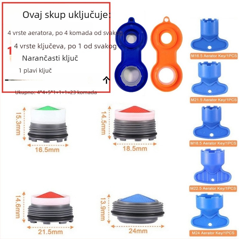 Set aeratora i odvijača za skrivenu slavinu | ABS materijal | Moderan minimalistički dizajn