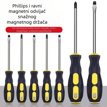 Križni odvijač s magnetom i izolacijom, od Cr-V krom-vanadijskog čelika, s PP+ABS drškom