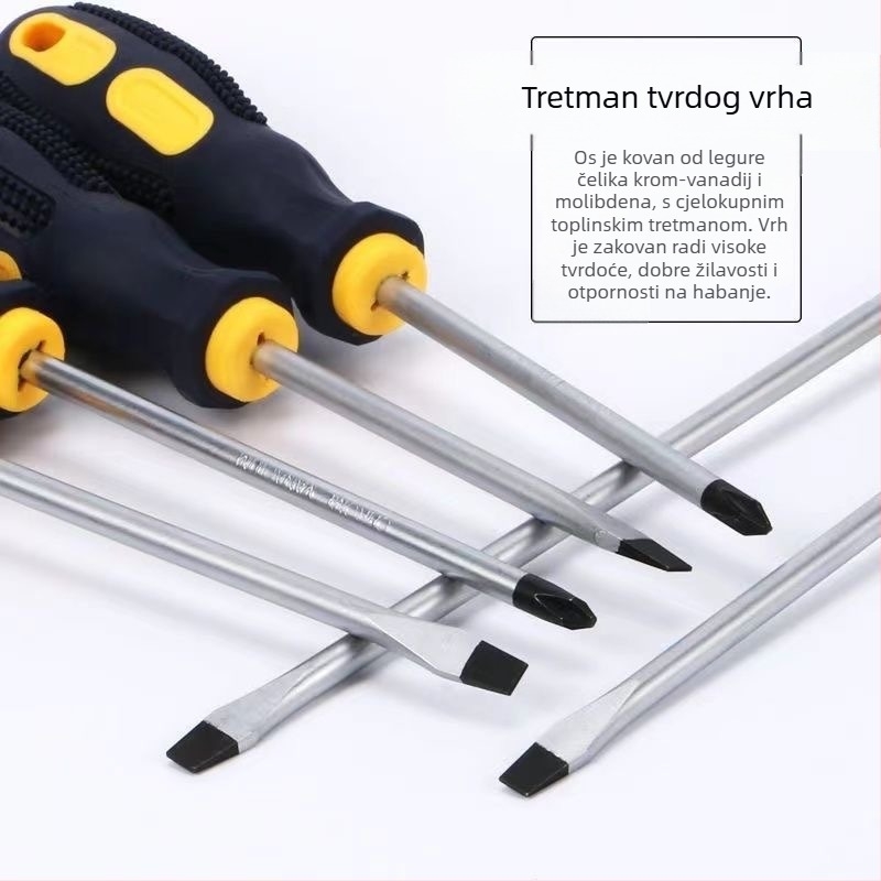 Križni odvijač s magnetom i izolacijom, od Cr-V krom-vanadijskog čelika, s PP+ABS drškom