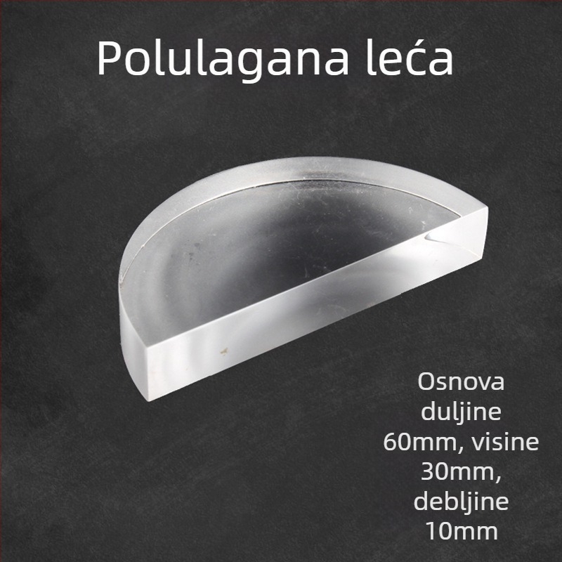 Liuxin optički edukativni set s cilindričnim, polukružnim, trokutastim i pravokutnim lećama od akrila za fiziku u nižim razredima srednje škole