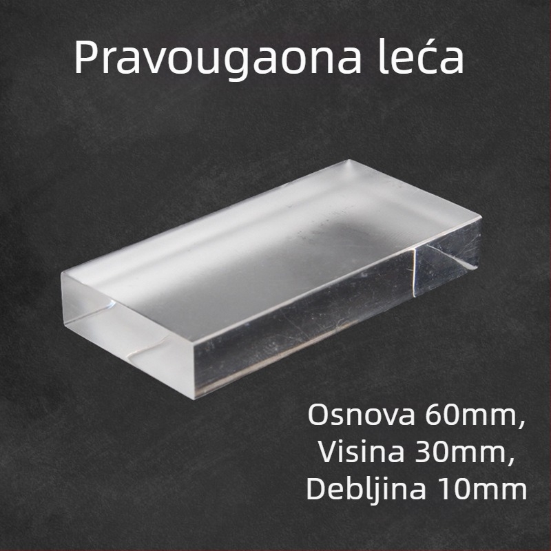 Liuxin optički edukativni set s cilindričnim, polukružnim, trokutastim i pravokutnim lećama od akrila za fiziku u nižim razredima srednje škole
