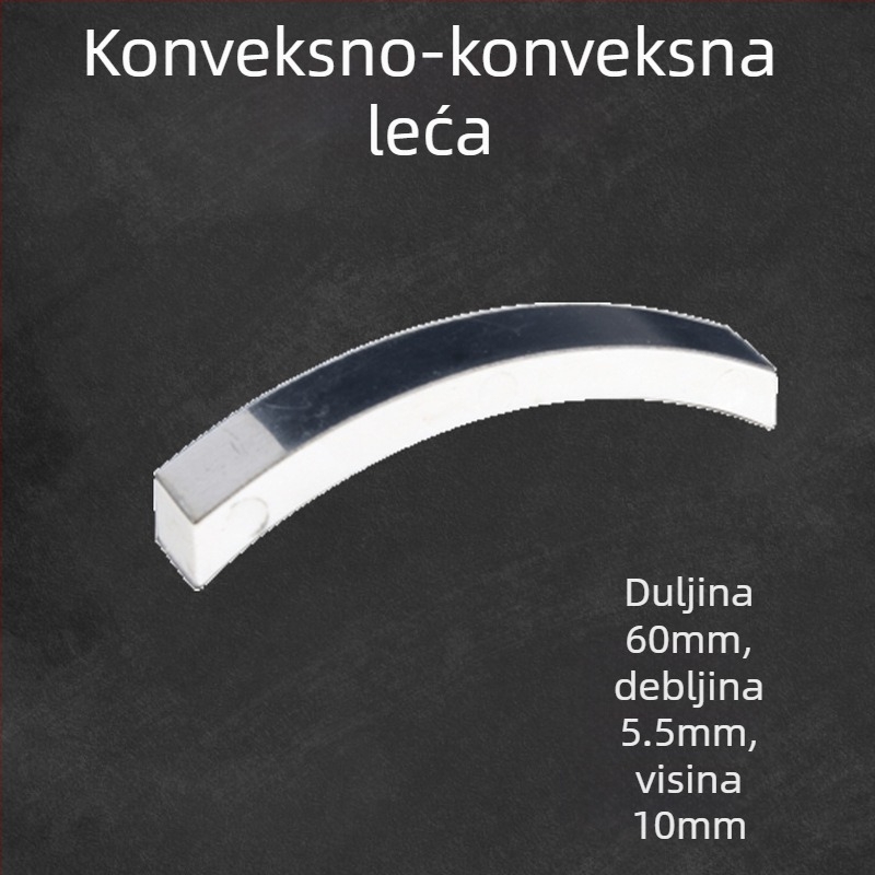 Liuxin optički edukativni set s cilindričnim, polukružnim, trokutastim i pravokutnim lećama od akrila za fiziku u nižim razredima srednje škole