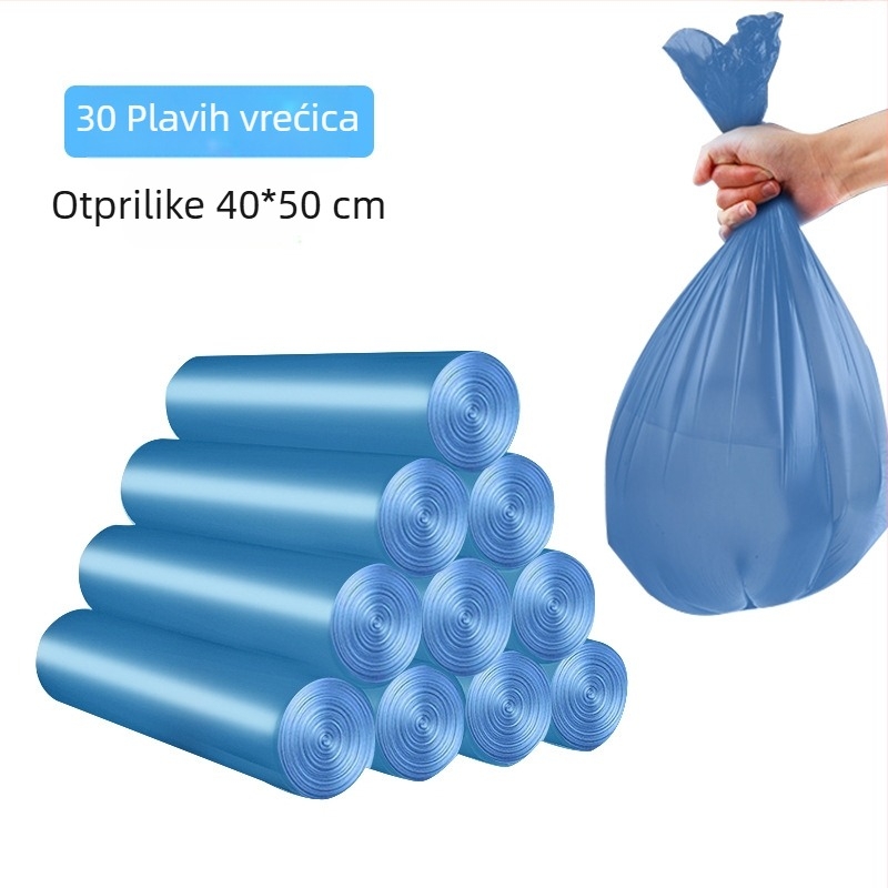 Debela plastična vrećica za smeće, jednokratna, s ravnim otvorom, za kućnu uporabu (Plastika; Ne razgradivo; Ravni otvor; Jednokratno; Kućna uporaba)