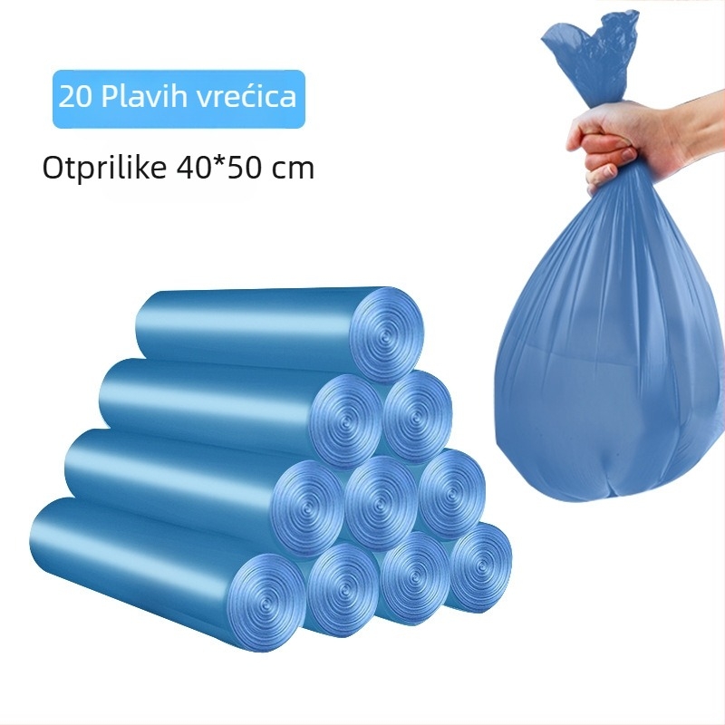 Debela plastična vrećica za smeće, jednokratna, s ravnim otvorom, za kućnu uporabu (Plastika; Ne razgradivo; Ravni otvor; Jednokratno; Kućna uporaba)