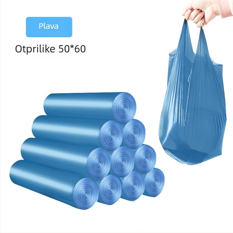 Debela plastična vrećica za smeće, jednokratna, s ravnim otvorom, za kućnu uporabu (Plastika; Ne razgradivo; Ravni otvor; Jednokratno; Kućna uporaba)
