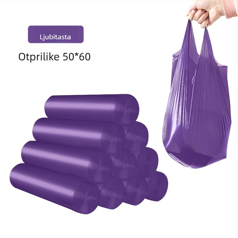 Debela plastična vrećica za smeće, jednokratna, s ravnim otvorom, za kućnu uporabu (Plastika; Ne razgradivo; Ravni otvor; Jednokratno; Kućna uporaba)