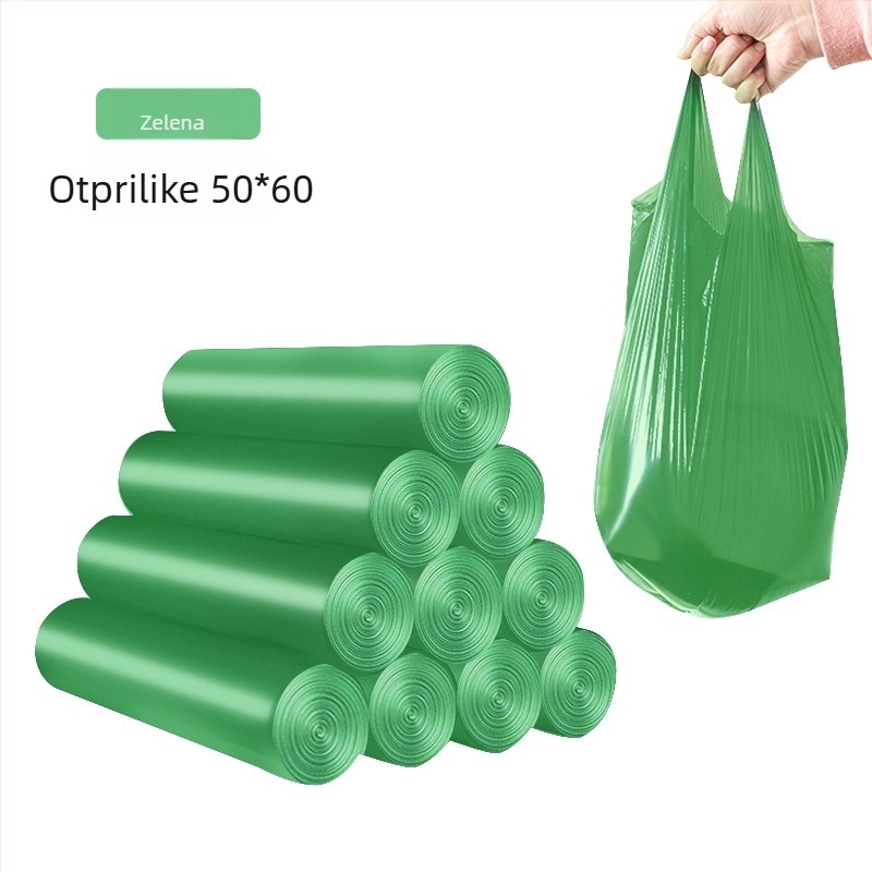 Debela plastična vrećica za smeće, jednokratna, s ravnim otvorom, za kućnu uporabu (Plastika; Ne razgradivo; Ravni otvor; Jednokratno; Kućna uporaba)