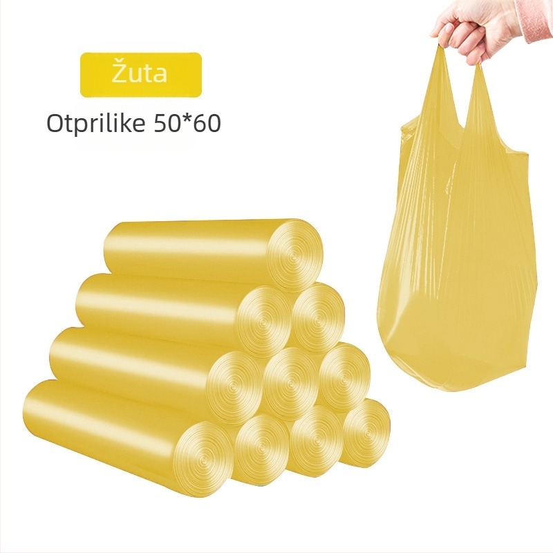 Debela plastična vrećica za smeće, jednokratna, s ravnim otvorom, za kućnu uporabu (Plastika; Ne razgradivo; Ravni otvor; Jednokratno; Kućna uporaba)