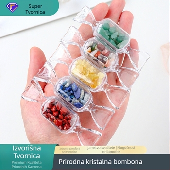 Prirodni kristalni dekorativni kamenčić, geometrijski oblik, moderni minimalistički kristalni ukras za Božić