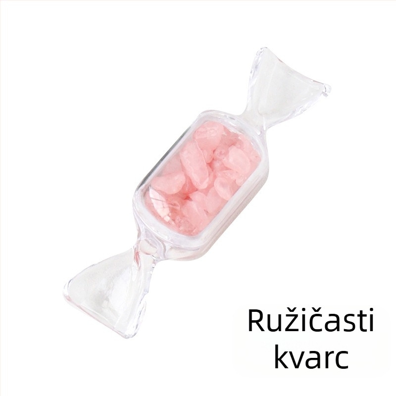 Prirodni kristalni dekorativni kamenčić, geometrijski oblik, moderni minimalistički kristalni ukras za Božić