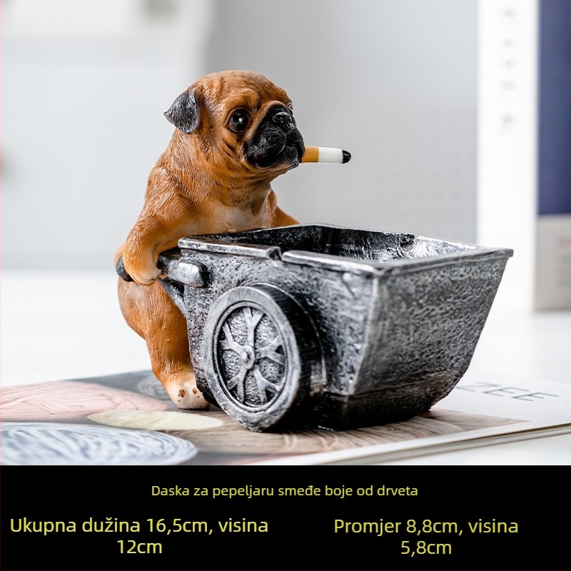 Pepeljara od smole, nordijski stil, s poklopcem, za kućnu i uredsku uporabu