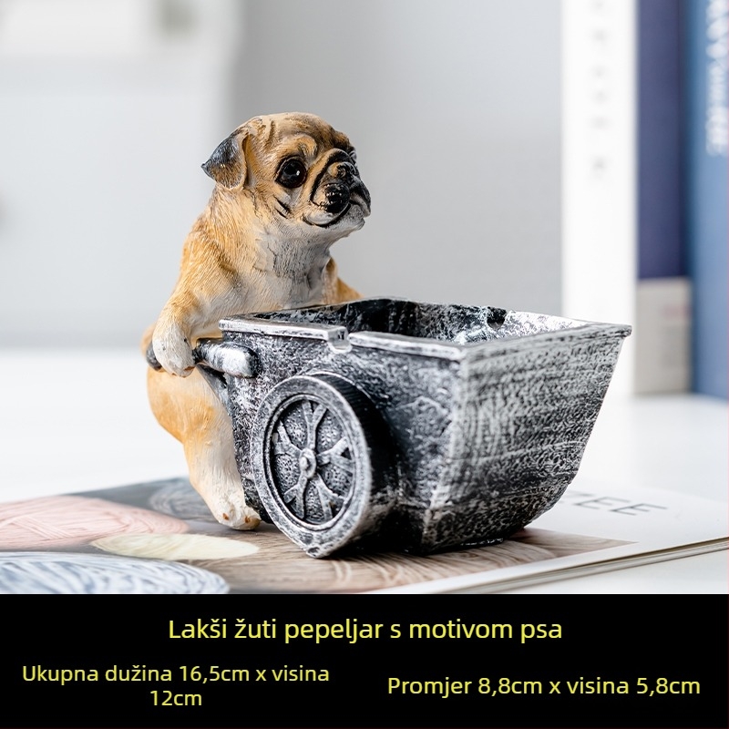 Pepeljara od smole, nordijski stil, s poklopcem, za kućnu i uredsku uporabu