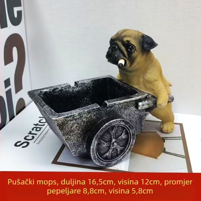 Pepeljara od smole, nordijski stil, s poklopcem, za kućnu i uredsku uporabu